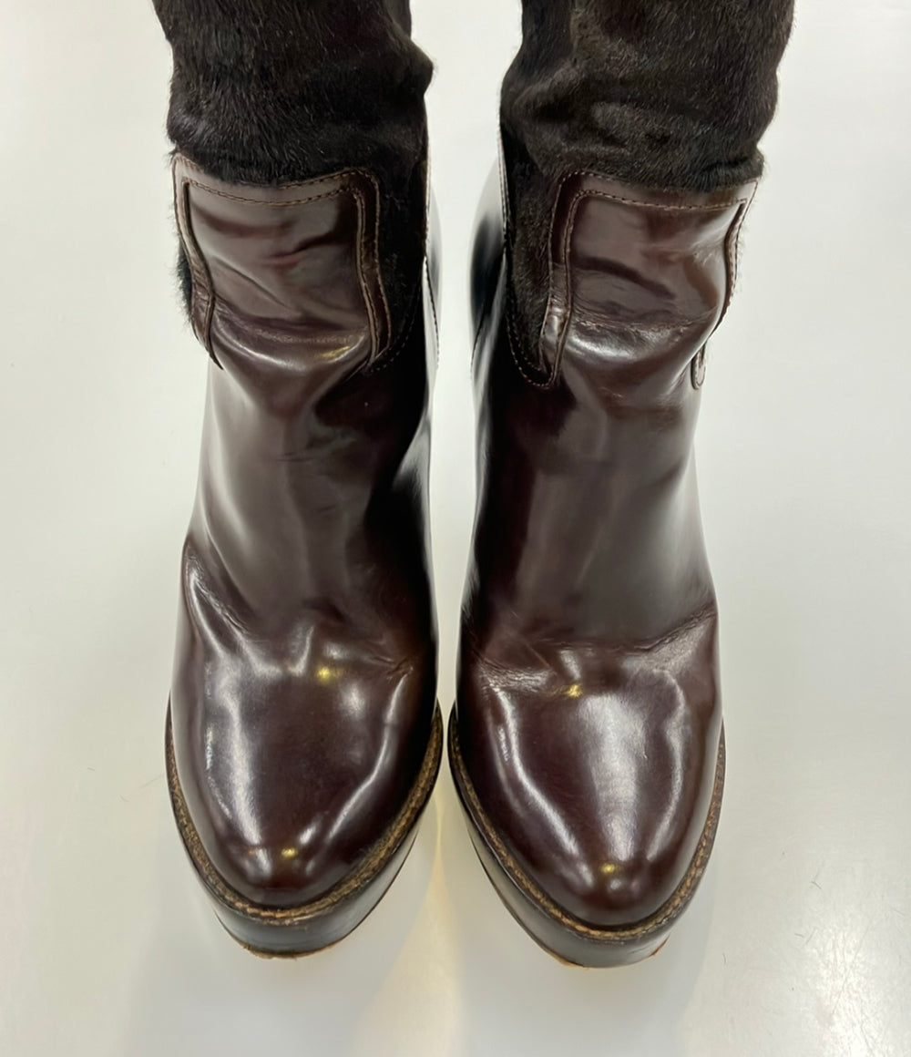 GUCCI ロングブーツ ハラコ レディース SIZE 37 1/2 C (24.5cm) グッチ