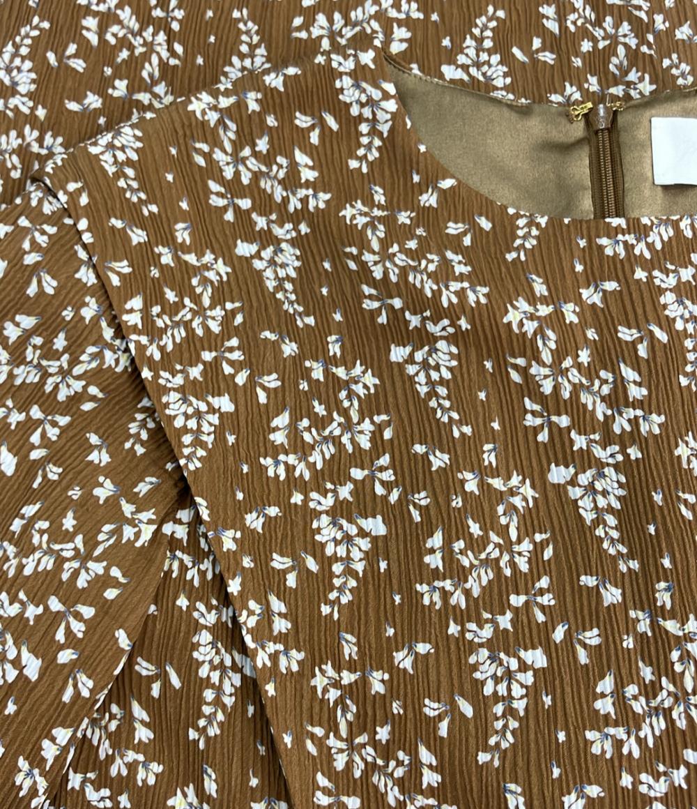 美品 マメ クロゴウチ 長袖 花柄ワンピース レディース SIZE 2 (M) Mame Kurogouchi