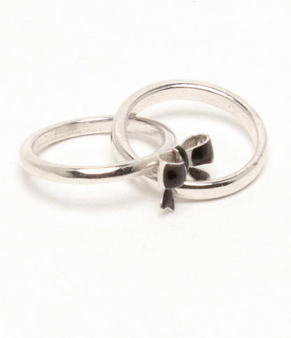 MARY QUANT ピンキーリング 指輪 リボンモチーフ 2連 レディース SIZE 1号 マリークヮント