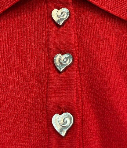 YVES SAINT LAURENT 長袖 襟付き ニット SSG6-886 レディース SIZE M イヴ・サンローラン