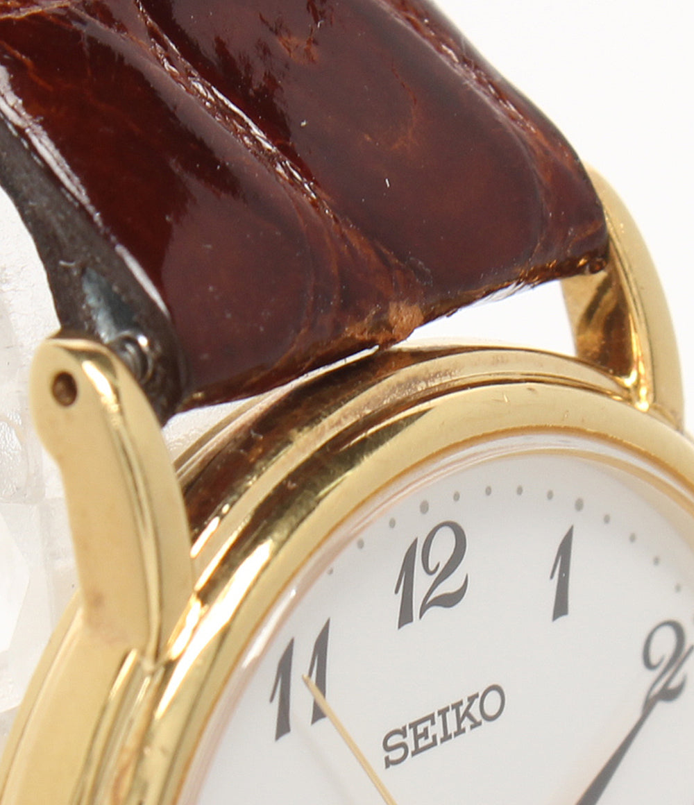 SEIKO DOLCE 腕時計 18KT クオーツ ホワイト 8J41-6060 メンズ
