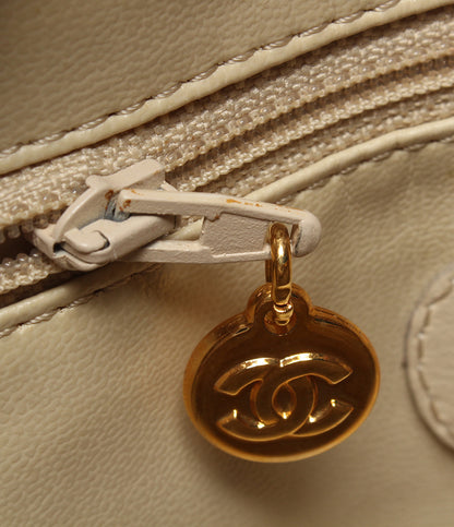 CHANEL コスメポーチ CCココマーク キャビアスキン ゴールド金具 レディース シャネル