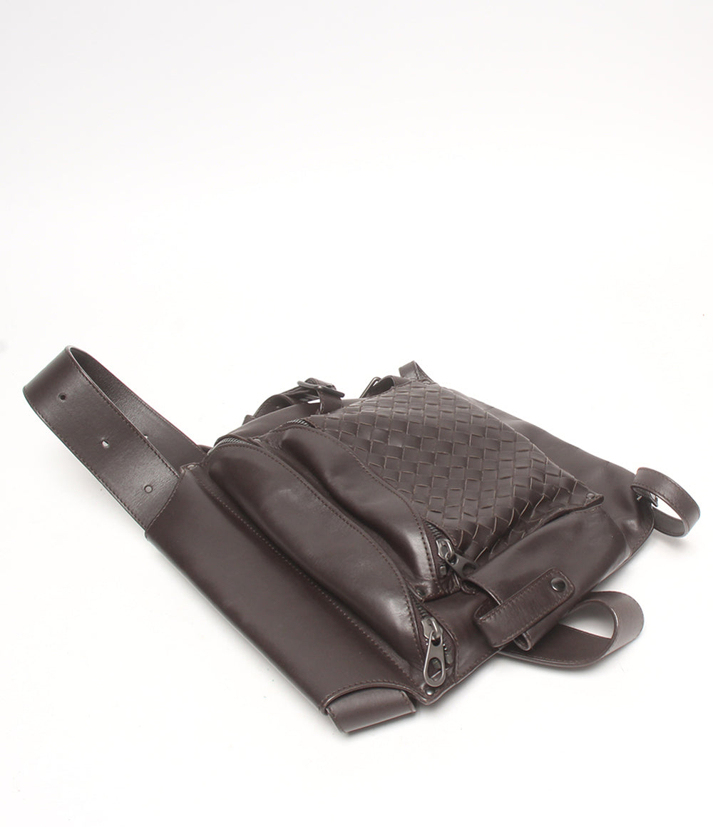 美品 BOTTEGA VENETA ウエストバッグ ウエストポーチ ボディバッグ イントレチャート 121604 V4651 2040 メンズ レディース ボッテガ・ヴェネタ