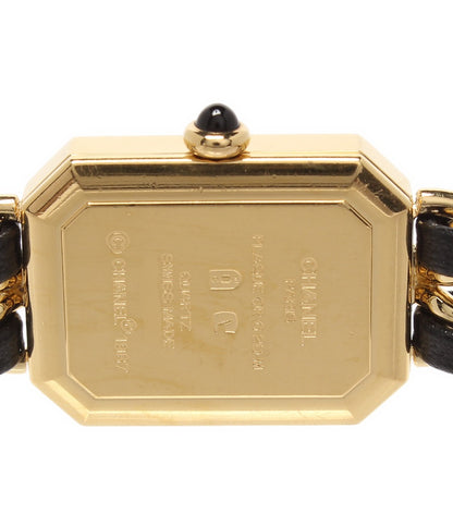CHANEL 腕時計 プルミエール L クオーツ ブラック H0001 レディース シャネル