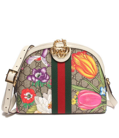 美品 グッチ ショルダーバッグ ゴールド金具 オフィディア GGフローラ 499621 493075 レディース GUCCI