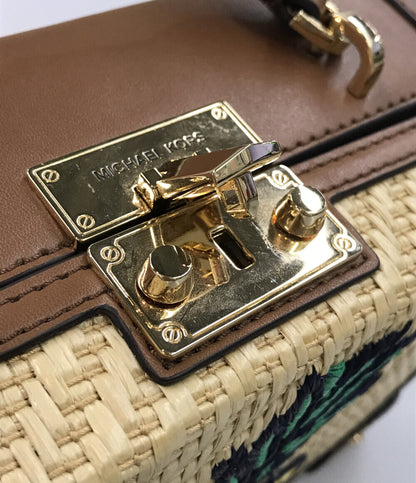 マイケルコース  2way ハンドバッグ ミニショルダーバッグ 斜め掛け ミニトランク パイナップル      レディース   MICHAEL KORS