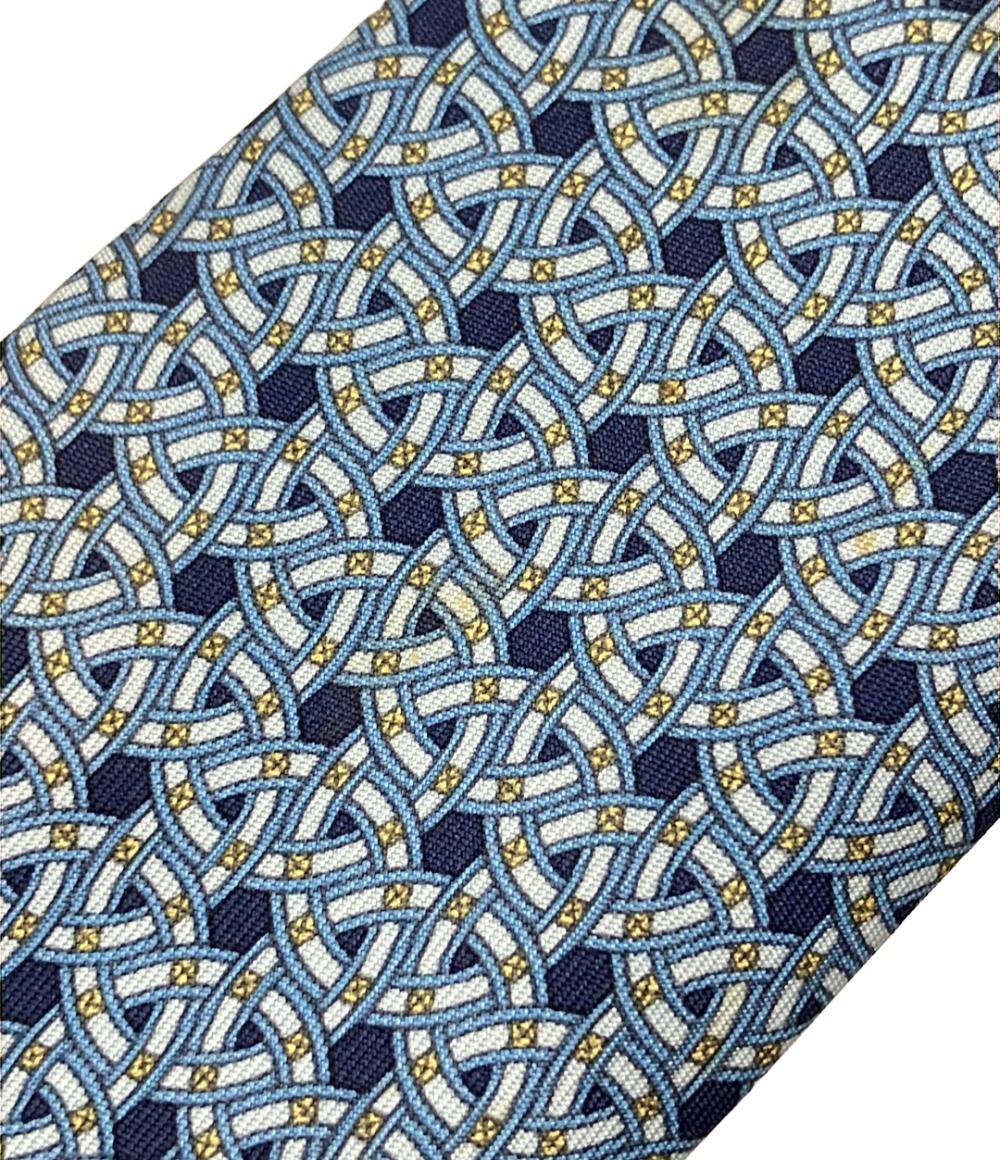 HERMES ネクタイ シルク100% メンズ エルメス