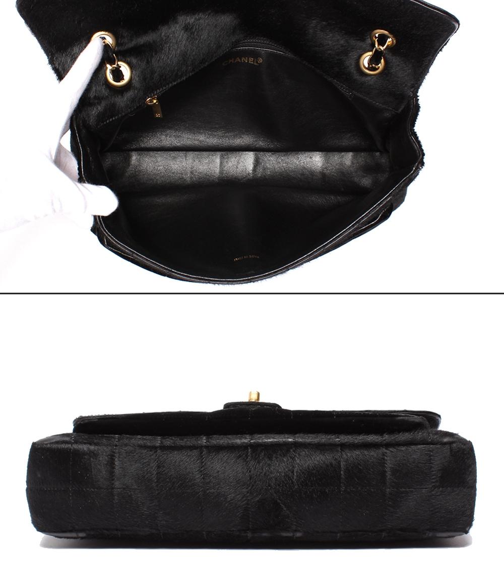 シャネル ダブルチェーン ショルダーバッグ シングルフラップ 肩掛け