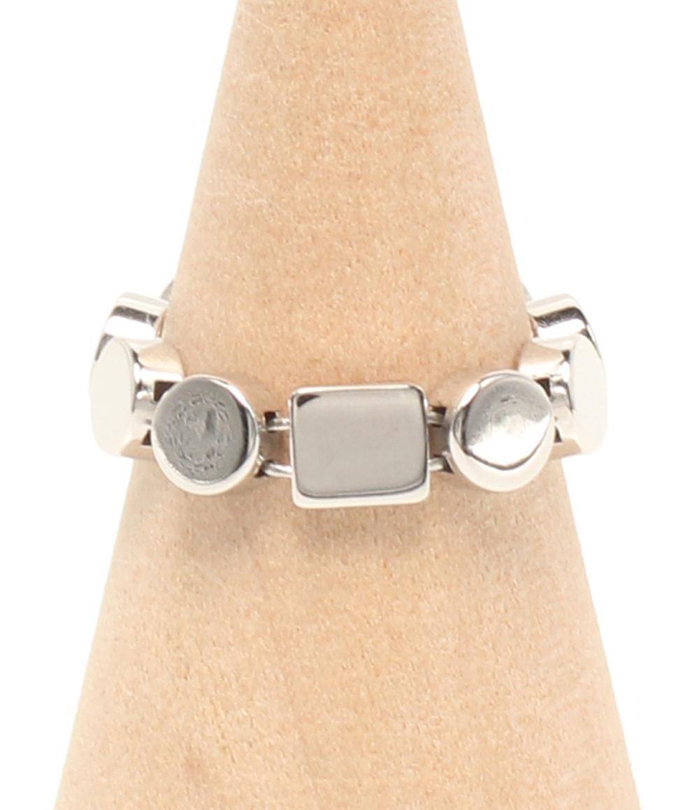 美品 グッチ リング 指輪 K18 チェーン プレート レディース SIZE 10号 GUCCI