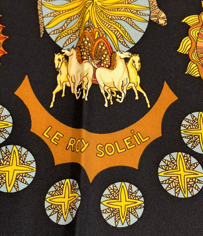 HERMES スカーフ カレ90 シルク100% ル・ロワ・ソレイユ 太陽王 レディース エルメス