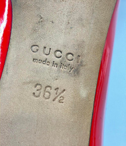GUCCI ポインテッドトゥパンプス エナメル レディース SIZE 36 1/2 グッチ