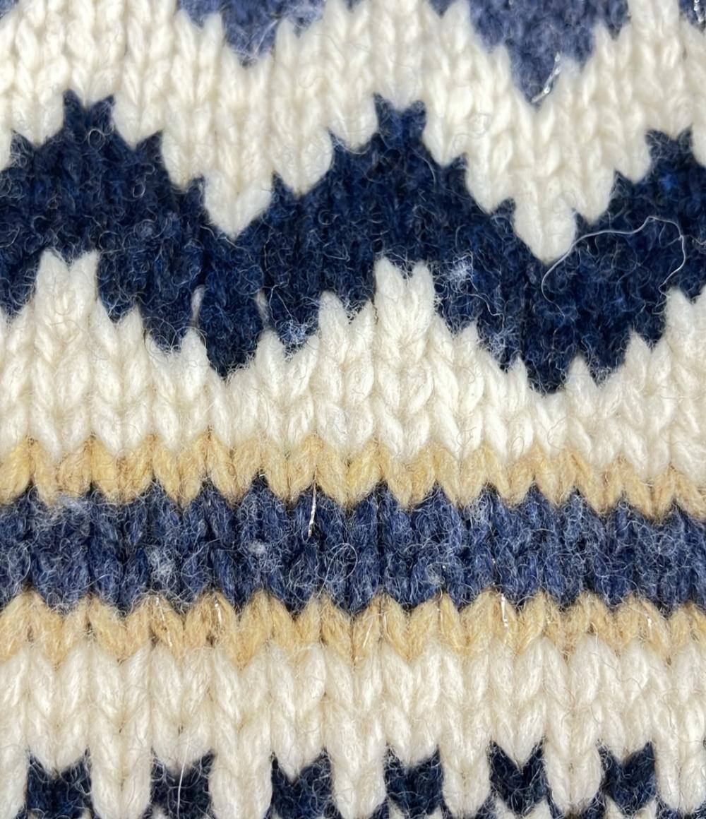 SEVEN TEN by MIHO KAWAHITO 長袖 チェリージャガードカーディガン レディース SIZE M セブンテン バイ ミホ カワヒト