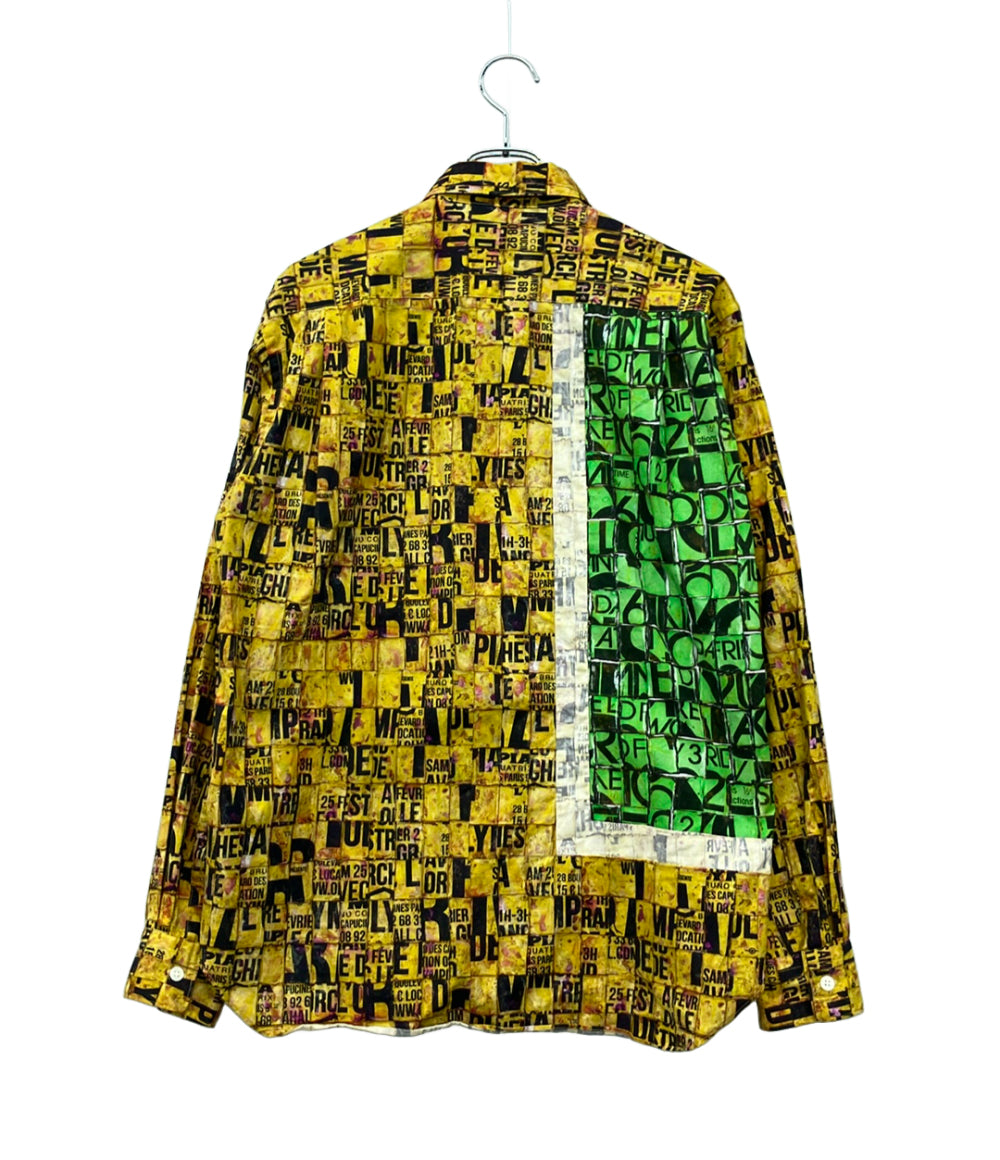 COMME des GARCONS HOMME DEUX 長袖シャツ グラフィック Nicolas Maalouly DJ-B023 メンズ SIZE M コムデギャルソンオムドゥ