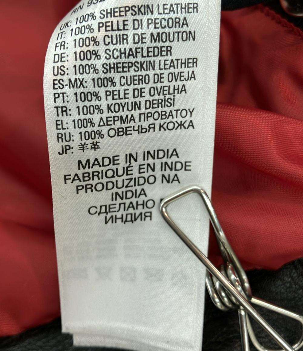 DIESEL レザージャケット ライダース シープ スキン 裏地レッド インポート メンズ SIZE M ディーゼル