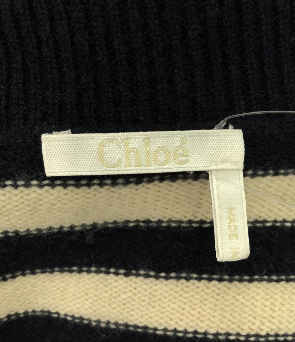美品 クロエ ボーダータートルネックセーター レディース SIZE XS (XS) Chloe