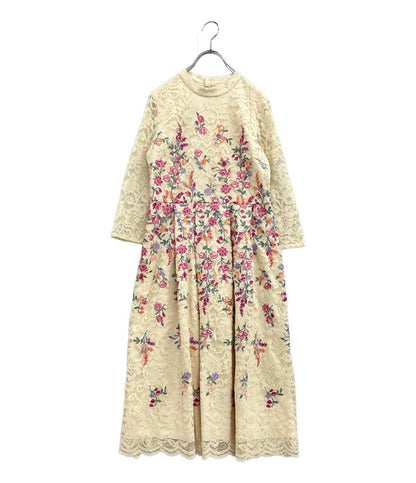 ローズティアラ 長袖ワンピース 花柄 総レース 51016-901 レディース SIZE 38 (M) Rose Tiara