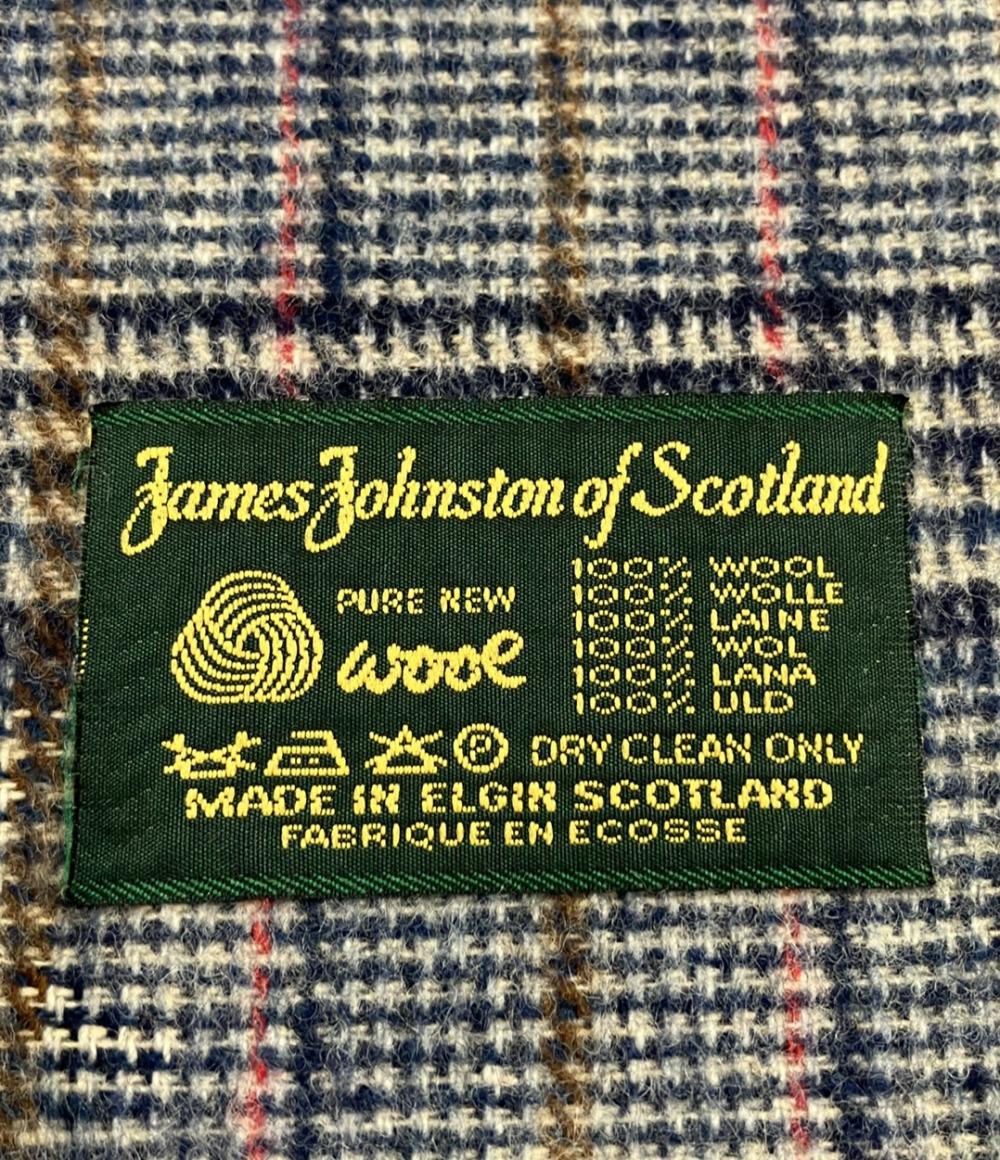 訳あり ジェームスジョンストンスコットランド マフラー チェック柄 レディース james johnston of scotland