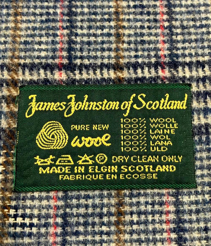 訳あり ジェームスジョンストンスコットランド マフラー チェック柄 レディース james johnston of scotland