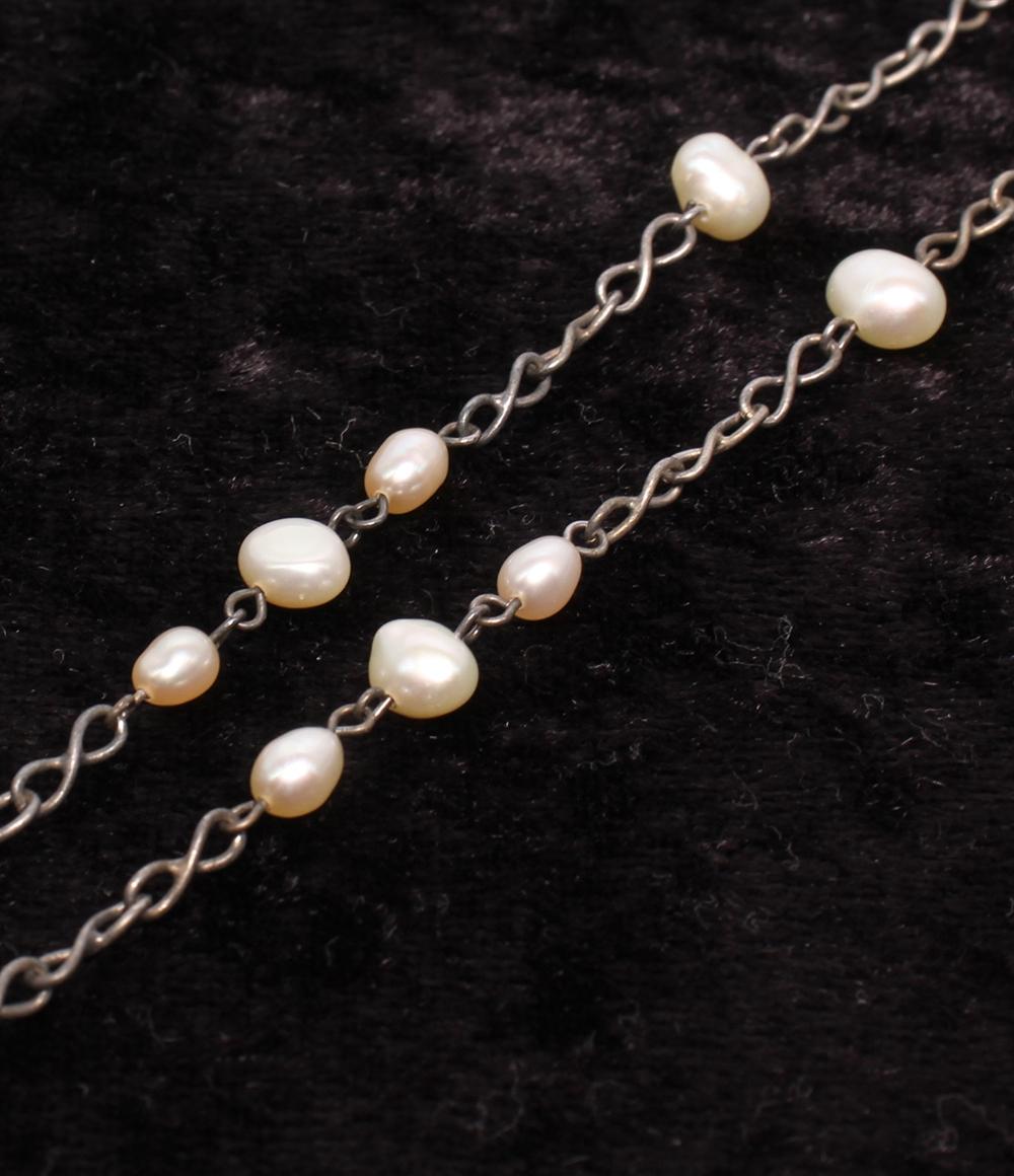 K.T ネックレス 淡水パール クロスモチーフ レディース