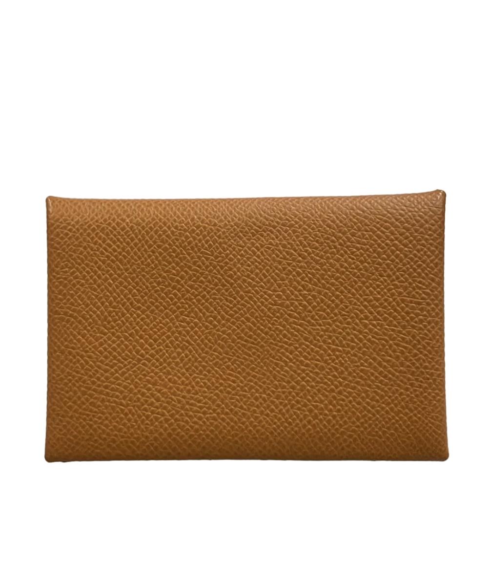 HERMES カードケース シルバー金具 W刻印 カルヴィ レディース エルメス