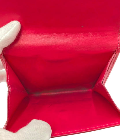 訳あり LOUIS VUITTON Wホック 二つ折り財布 ポルトモネビエカルトクレディ ヴェルニ M91248 レディース ルイ・ヴィトン