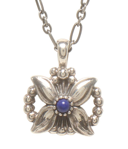 美品 ジョージジェンセン ネックレス SV925 ラピスラズリ ヘリテージコレクション イヤーペンダント 1998 レディース Georg Jensen