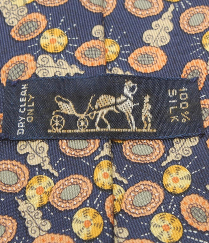 エルメス ネクタイ シルク100％ 宝石の花 メンズ HERMES