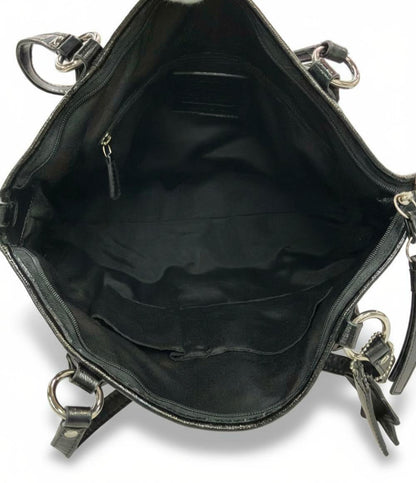 美品 COACH トートバッグ ショルダーバッグ 2WAY チェック柄 シグネチャー F20058 メンズ コーチ