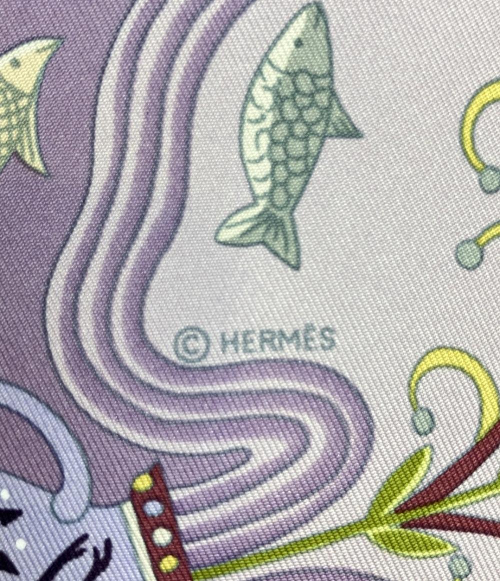 エルメス スカーフ カレ90 シルク 100% 地中海の港町 レディース HERMES