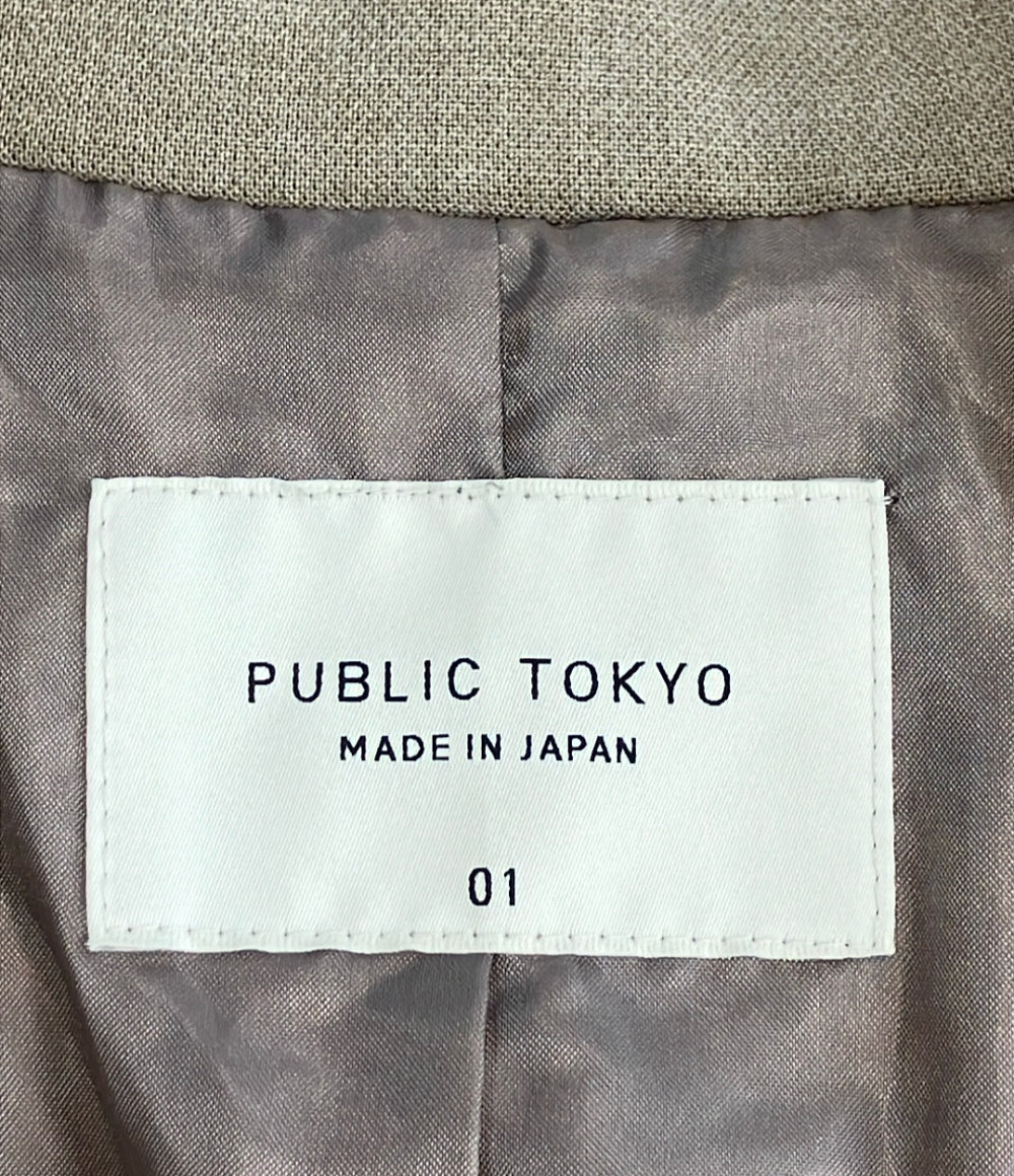 PUBLIC TOKYO ダブルクロスノッチドラペルジャケット レディース SIZE 01 (S) パブリック トウキョウ