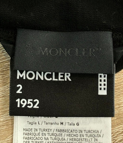 MONCLER 半袖Tシャツ カットソー 胸ロゴ ブラック H20928C00010 レディース SIZE L モンクレール