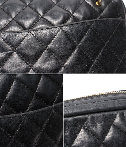 CHANEL チェーンショルダーバッグ 肩掛け ゴールド金具 マトラッセ ラムスキン レディース シャネル