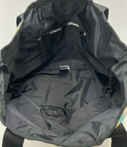 美品 LeSportsac トートバッグ 肩掛け ストライプ柄 EXIT RINRIN PANIC レディース レスポートサック