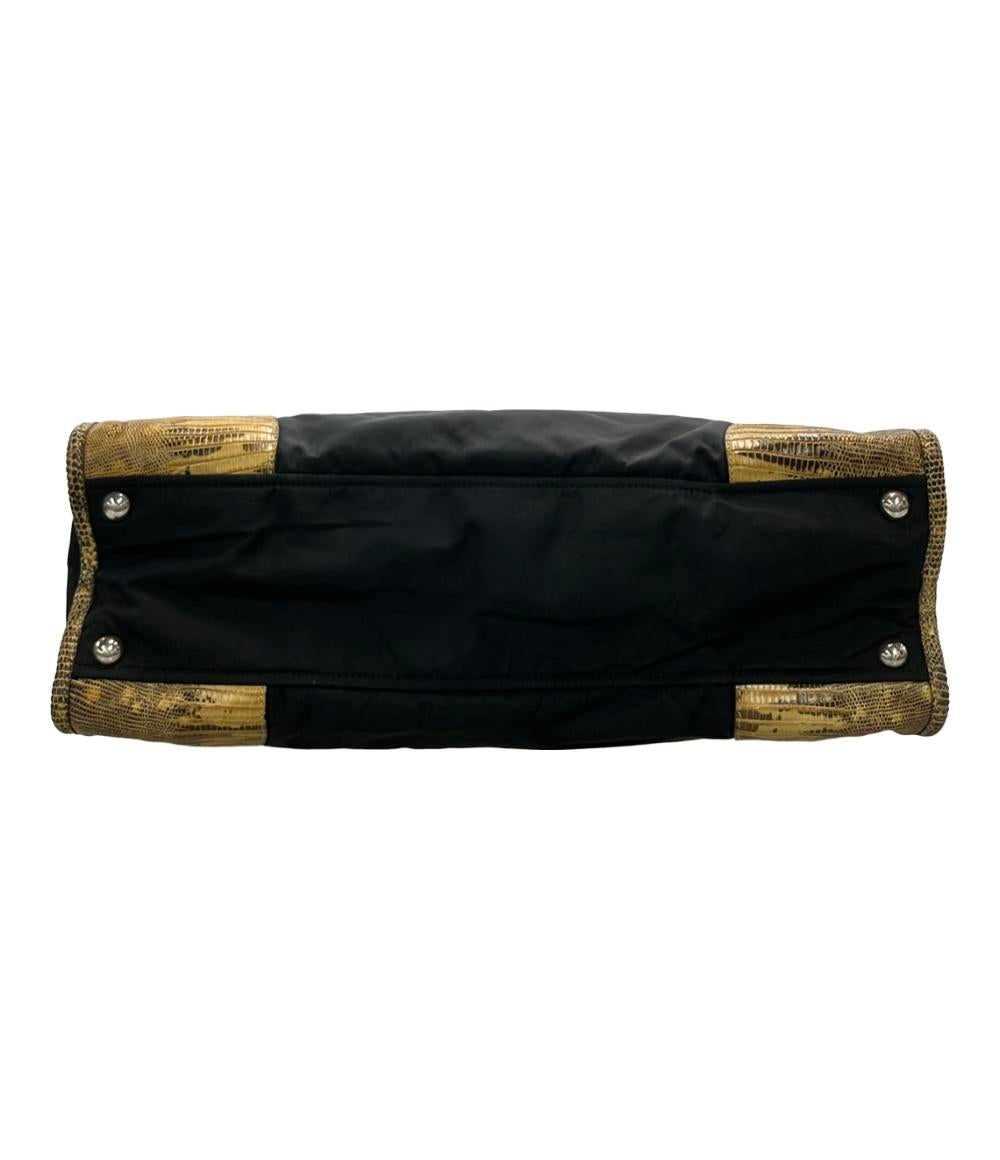 プラダ 2WAYハンドバッグ ショルダーバッグ 三角ロゴプレート パイソン