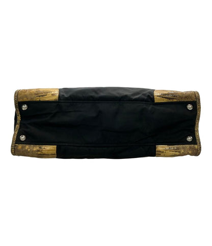 プラダ 2WAYハンドバッグ ショルダーバッグ 三角ロゴプレート パイソン レディース PRADA