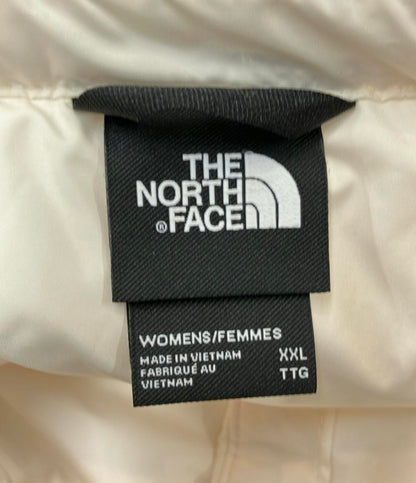 美品 ザ・ノースフェイス ナイロンコーデュロイ切り替えノーカラーロングコート アウター ジャケット レディース SIZE XXL THE NORTH FACE