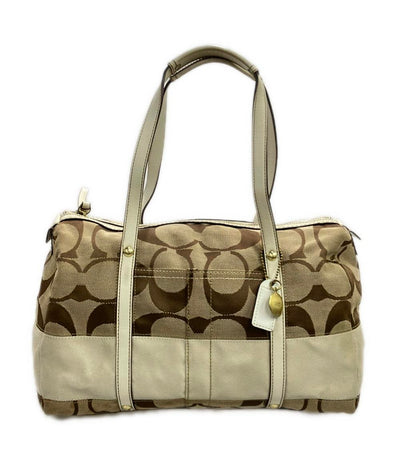 COACH トートバッグ ハンドバッグ ミニボストンバッグ キャンバス シグネチャー F11102 レディース コーチ