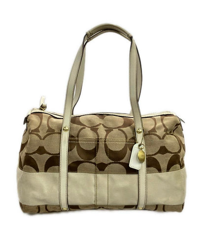 COACH トートバッグ ハンドバッグ ミニボストンバッグ キャンバス シグネチャー F11102 レディース コーチ