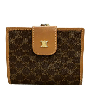 CELINE 二つ折り財布 レザー マカダム柄 レディース セリーヌ