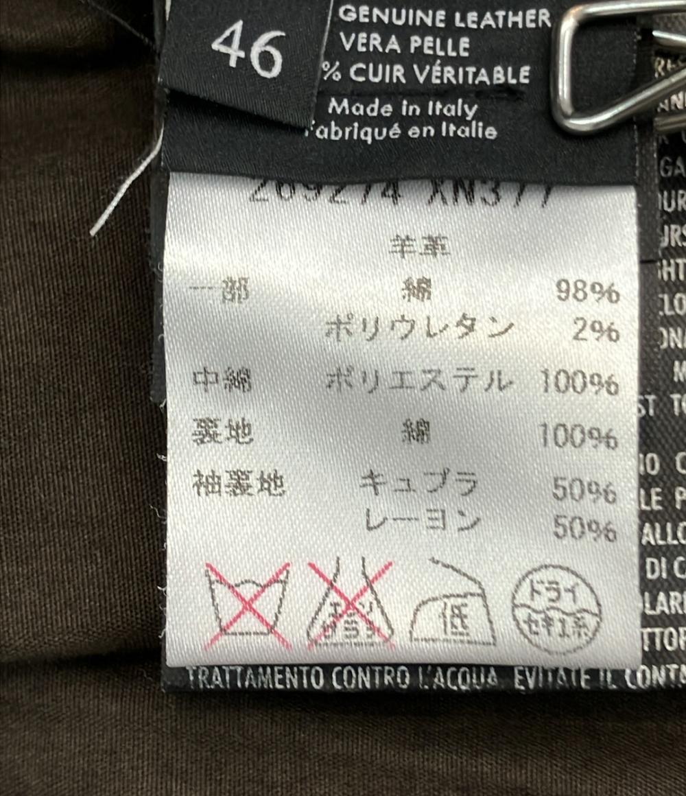 GUCCI ライダースジャケット レザー 羊革 ダブルジップ 269274 XN377 メンズ SIZE 46 (M) グッチ