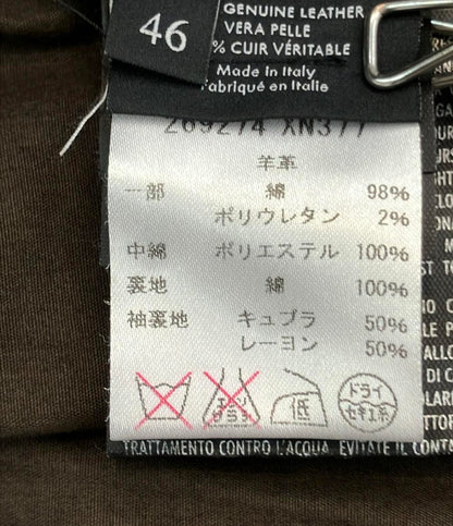 GUCCI ライダースジャケット レザー 羊革 ダブルジップ 269274 XN377 メンズ SIZE 46 (M) グッチ