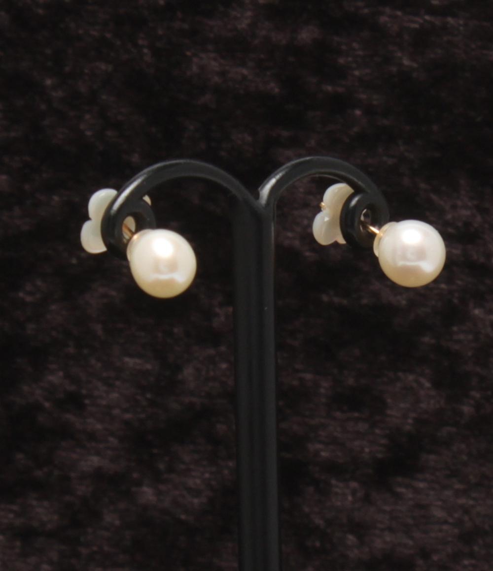 ピアス K18 シェル パールキャッチ レディース