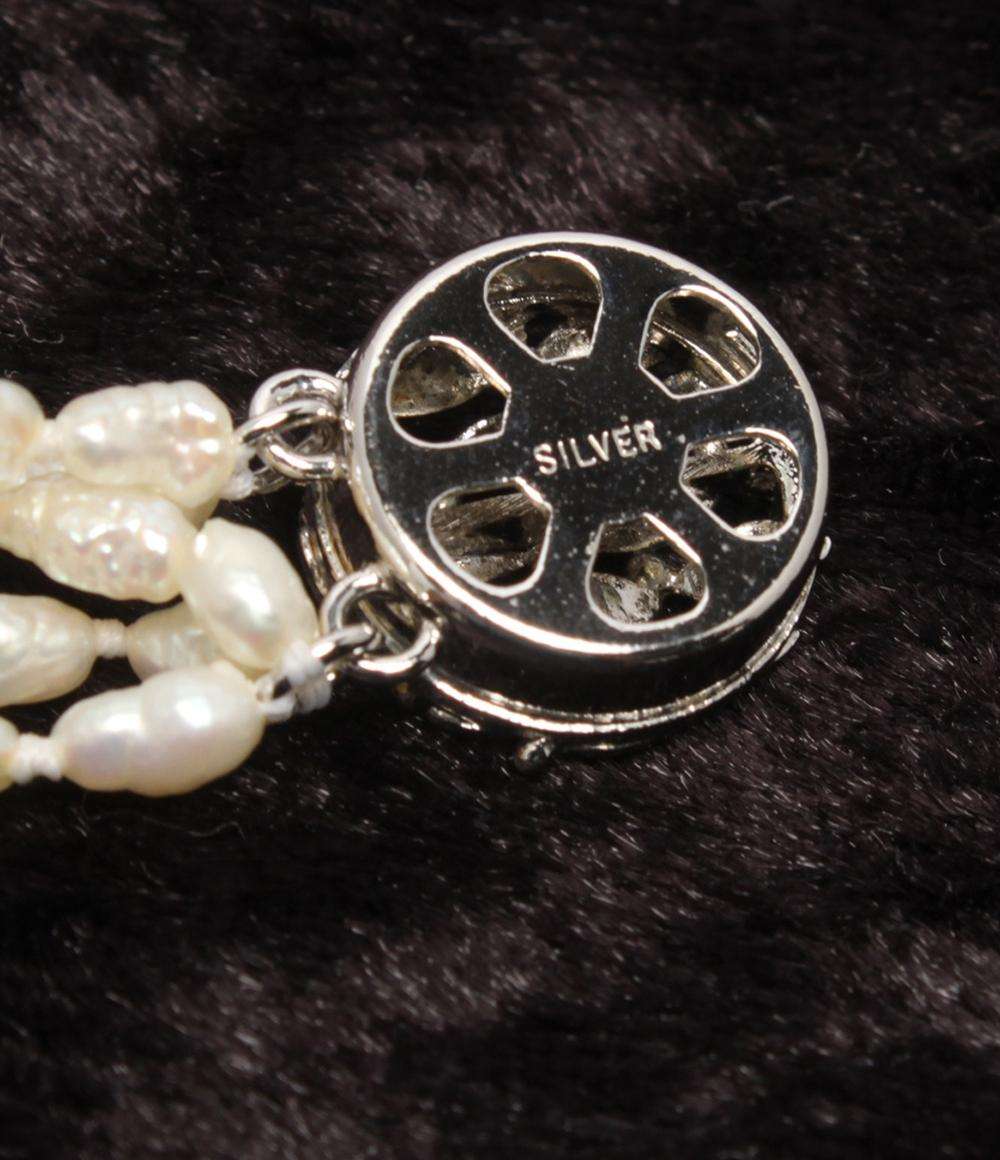 美品 5連ネックレス SV 淡水パール レディース