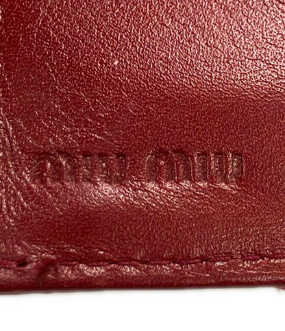 ミュウ ミュウ 三つ折り財布 クロコ型押し レディース Miu Miu