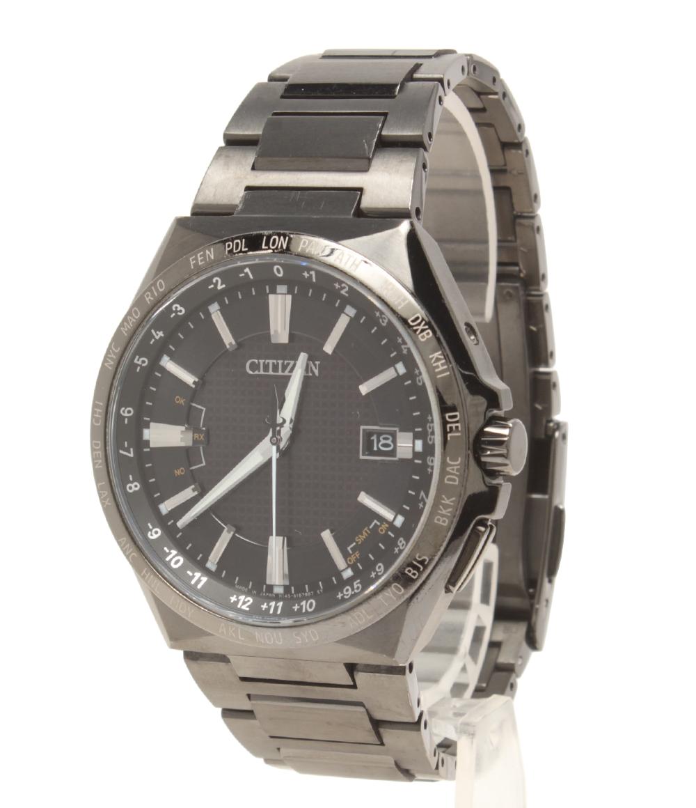 CITIZEN 腕時計 アテッサ  ATTESA ソーラー ブラック H145-S122619 メンズ シチズン
