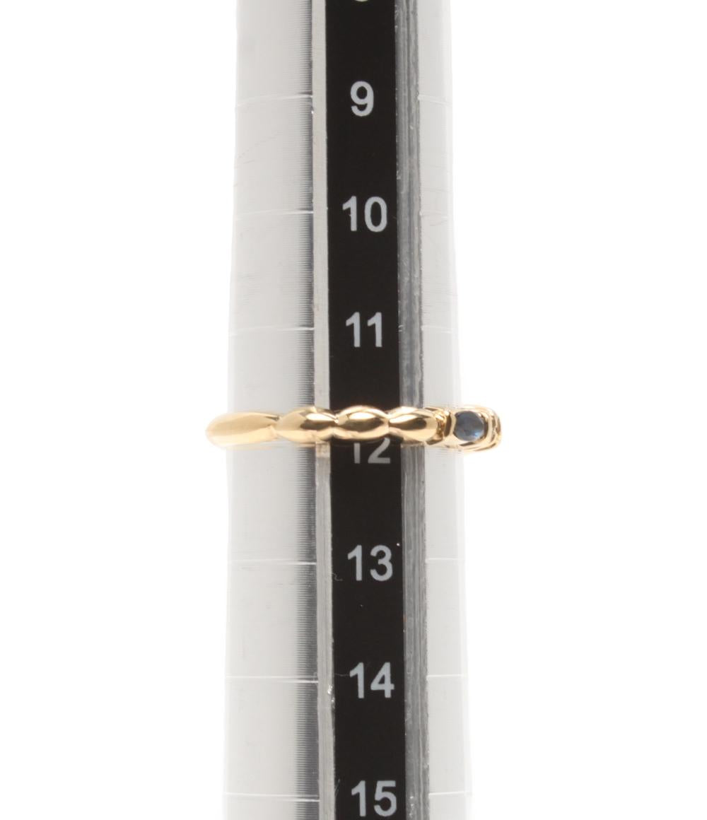 美品 リング 指輪 K18 サファイヤ ダイヤ 0.33ct レディース SIZE 12号