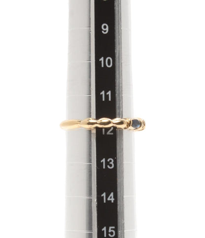 美品 リング 指輪 K18 サファイヤ ダイヤ 0.33ct レディース SIZE 12号