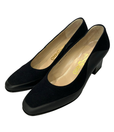 Salvatore Ferragamo チャンキーヒールパンプス レディース SIZE 7 サルヴァトーレフェラガモ