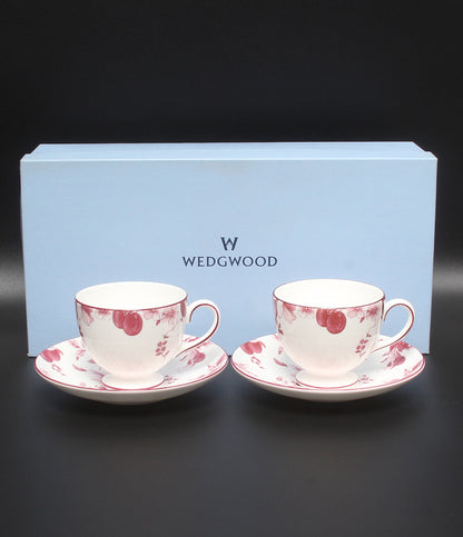 WEDGWOOD カップ＆ソーサー 2客セット ペア ワインプラム ウエッジウッド