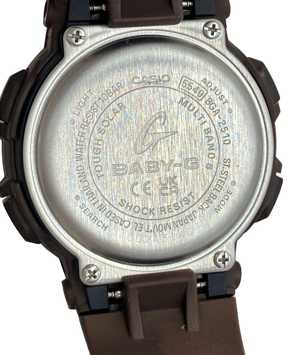 美品 CASIO 腕時計 Baby-G ソーラー ブラウン BGA-2510 レディース カシオ